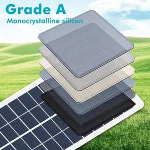 مجموعة لوحة طاقة شمسية صغيرة مخصصة عالية الكفاءة لوحة طاقة شمسية من مونوكريستال 5 فولت 12 فولت 18 فولت 5 وات 8 وات 10 وات 20 وات لوحة طاقة شمسية صغيرة