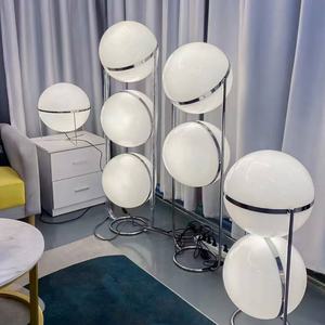 Lampe sur pied de style nordique, <span class=keywords><strong>Bauhaus</strong></span> du milieu du siècle, en fer et PMMA, garantie 3 ans - Éclairage design pour salon, chambre à coucher, chevet - Product Image 4