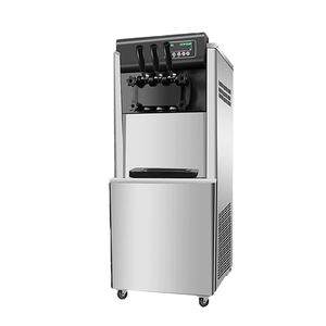 เครื่องทำไอศกรีมนุ่มเชิงพาณิชย์ เครื่องทำซอฟต์เสิร์ฟไอศกรีมสำหรับร้านกาแฟและร้านไอศกรีม เครื่องสามหัวประสิทธิภาพสูง - Product Image 4