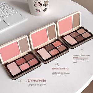 Paleta de Sombras de Ojos Multifuncional Plegable de Marca Privada, Todo en Uno, Colorete, Sombra para Ojos, Mineral Resistente al Agua, 7 Colores Oscuros de Alta Pigmentación - Product Image 5