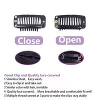 10A brésilien vierge Remy Clip-In Machine faisceaux cuticule aligné vague profonde 8 pièces/ensemble 18clips naturel noir Extensions de cheveux humains