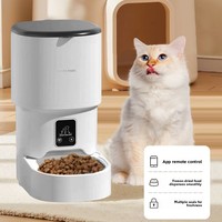 Distributeur automatique de croquettes pour chat 4L avec contrôle WiFi via application, programmable, anti-blocage, double alimentation