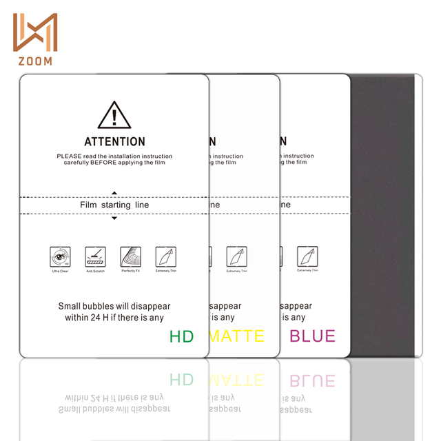 Factory Price 3D Universal 120*180mm TPU Hydrogel Film Sheet HD Clear/MATTE/Anti Blue Ray/Privacy Filter Mobile Phone Screen