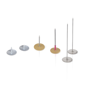 Pasador de Fijación de Aislamiento con Cabeza de Copa y Vástago Liso de Acero Inoxidable con Recubrimiento Galvanizado para Revestimiento de Paredes Exteriores (Empacado en Cartón) - Product Image 1