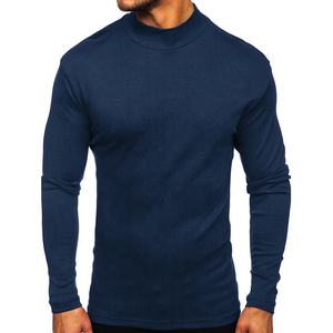Hiver Haute Qualité Casual Manches Longues Warmup Plain Bulk t Shirt Hommes Polyester t Shirts - Product Image 1