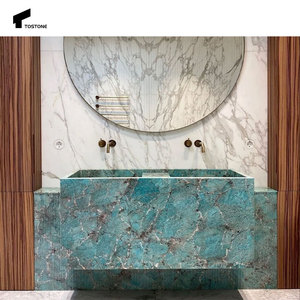 <span class=keywords><strong>Lavabo</strong></span> <span class=keywords><strong>de</strong></span> Pared Rectangular <span class=keywords><strong>de</strong></span> Mármol Verde Natural <span class=keywords><strong>de</strong></span> Lujo Tostone para Diseño Personalizado, Decoración <span class=keywords><strong>de</strong></span> Hogar, Villa u Hotel - Product Image 1