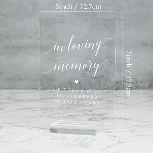Custom Wholesale Clear Acrylic <strong>Wedding</strong> <strong>Memory</strong> Sign Modern Font TableTop Sign with Holder for <strong>Wedding</strong> &amp; Party Event - Product Image 2