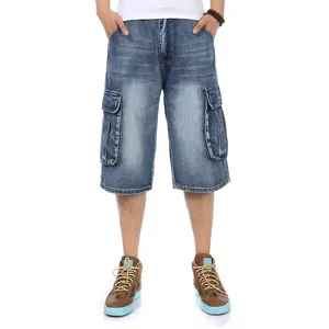 Мужские джинсовые шорты с большим карманом
