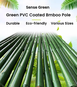 Venta al por mayor de fábrica Postes de bambú recubiertos de plástico verde <span class=keywords><strong>Palos</strong></span> de caña de bambú de PVC para soporte y decoración de plantas - Product Image 3