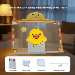 Tableau à <span class=keywords><strong>dessin</strong></span> lumineux en plastique pour enfants, cadeau pour enfants, tableau d'écriture DIY avec stylo, jouet de <span class=keywords><strong>dessin</strong></span> effaçable - Product Image 6