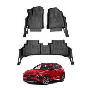 Alfombrillas de Auto TXR Antideslizantes para Todo Clima, Alfombras Inodoras para Interiores, Accesorios para Hyundai <span class=keywords><strong>Kona</strong></span> <span class=keywords><strong>2023</strong></span>- - Product Image 2