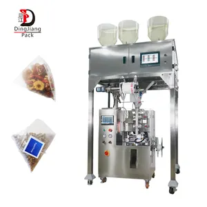 Nylon triangle pyramids silk loose tea bag packing machine for inner and outer tea bag