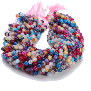 อัญมณีและลูกปัดเกรด AAA สำหรับทำเครื่องประดับ ขนาดปรับแต่งได้ 3-8 มม. อาเกตธรรมชาติและเพชร ได้รับการรับรองจาก GRS - Product Image 1