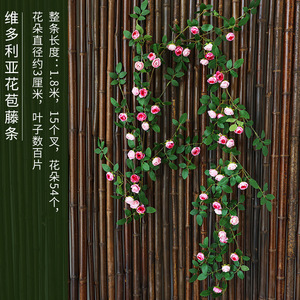 Guirlandes de roses artificielles Gardenia en soie pour mariage, décoration murale et de plafond, intérieur et extérieur - Product Image 2