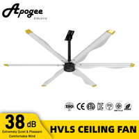 Ventilateur de plafond extérieur HVLS de grande taille, à faible vitesse et à haut volume pour salle à manger