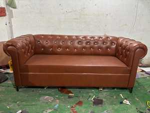Premium Chesterfield Genuine Leather Eco-Friendly <b>Sofa</b> Set American Luxury Furniture Button Tufted Classic Vintage Living Room - Product Image 3