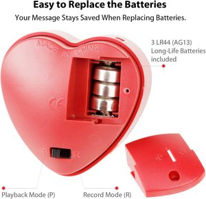 Grabador de Voz con Forma de Corazón, Grabador de Latidos para Peluches, Módulo de Sonido Grabable Personalizado - Product Image 6