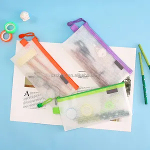 큰 수용량 학교 문구용품 펜 상자는 아이들 연필 부대를 위한 지퍼로 잠긴 연필 주머니 부대를 놓습니다