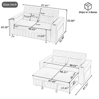 Vente en gros de Offres Spéciales canapé simple pour gagner de l'espace salon moderne canapé-lit gigogne avec fauteuil de rangement pour chambre à coucher