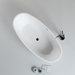 Baignoire autoportante en acrylique durable et résistante aux fissures, petite baignoire de douche pour la maison - Product Image 2