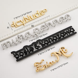 Moda çanta donanım Metal harfler çanta logosu plakaları, Logo tasarım Metal mektup etiketi, çanta için özel mektup Metal Logo etiketleri - Product Image 5
