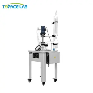 Topacelab Best Sale 20L Automatic Glass Vacuum Reaction Kettle with Single Layer Design Used for Manufacturing Plant Reactors