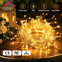 Nouvelles guirlandes lumineuses LED rechargeables transfrontalières en fil de cuivre, effet pétard et pattes de mille-pattes, pour extérieur, Noël, mariage, printemps