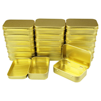 Mini boîtes portables rectangulaires à charnière en métal pour baume à lèvres, artisanat, Kit de rangement