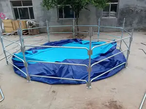 China Factory Custom Size Aquaculture Round PVC Fish Tanks For Outdoor Commercial Large Plastic Pvc Coated Tarpaulin Water Tank