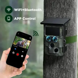 4k 60mp Wifi Wild Trail Camera ловушки с 850nm светодиодами 65ft дальность обнаружения охотничья камера