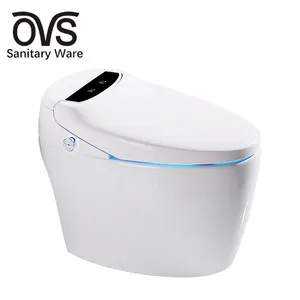OVS豪华廉价陶瓷浴室Wc智能马桶便池脚自动传感器电子冲水智能马桶带坐浴盆