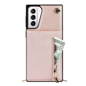 Lanière d'épaule en cuir portefeuille étui de téléphone pour <span class=keywords><strong>Samsung</strong></span> note 20 fermeture éclair étui de luxe pour <span class=keywords><strong>samsung</strong></span> galaxy s24 ultra - Product Image 2