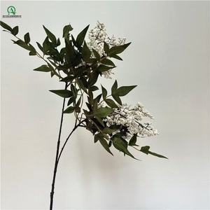 Rama de hojas artificiales de <span class=keywords><strong>Nandina</strong></span> con bayas, tallo largo, hojas de seda, frutos de espuma para decoración del hogar, mesa, bodas, jarrones, días festivos y oficina. - Product Image 4
