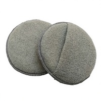 Éponge de polissage ronde en microfibre de 5 pouces, applicateur de cire et de revêtement céramique pour voiture, lot multicolore en gros