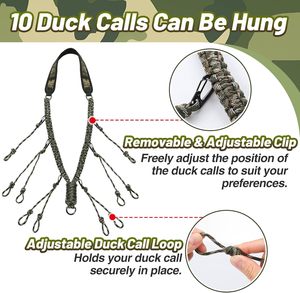 Vịt gọi dây buộc dệt ngỗng gọi 10 vòng có thể tháo rời Vịt Còi dây buộc cho Thợ Săn động vật ăn thịt bánh ngoài trời phụ kiện Camo - Product Image 3