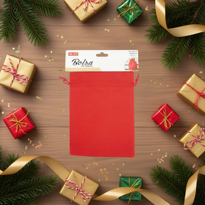 Sacchetto Regalo Ilan 13x18 Cm Rosso con Cordoncino per Regali - Product Image 2