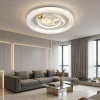Plafonnier artistique Zhongshan avec anneaux concentriques imbriqués et motif de bulles créatif au centre, décoration moderne pour salon