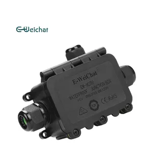 EW-M2068-3T 3-Wege-Box Fall ip68 Elektrisches Produkt Led Straßen laterne Kunststoff kabel Stromkabel IP68 Wasserdichte Anschluss dose