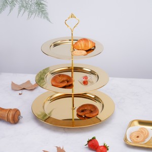 Assiette à fruits à 3 niveaux, ensemble d'assiettes à fruits en plastique transparent pour fêtes, mariages, service de plats, assiette incassable pour le camping - Product Image 1