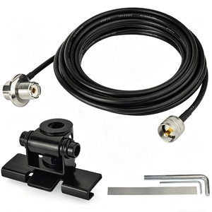 <b>Car</b> Truck Ham Two Way Amateur Mobile Radio Antenna Mount <b>Clamp</b> Bracket With 5m RG58 Cable - Product Image 3