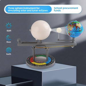 Kit d'instruments DIY faits à <span class=keywords><strong>la</strong></span> main à trois globes - Modèle <span class=keywords><strong>de</strong></span> l'orbite Soleil-<span class=keywords><strong>Terre</strong></span>-Lune avec options en anglais/chinois - Product Image 2