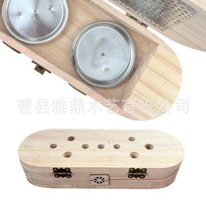 Caja de madera para calentar pies con orificios para mejorar la circulación - Product Image 4