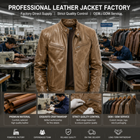 Blouson de motard en cuir vieilli personnalisé avec logo pour homme, uniforme de personnel de moto, vêtement de travail coupe-vent, manteau classique, vente en gros