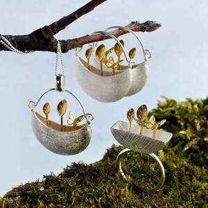 Lotus Fun Funny My Little Garden diseño <span class=keywords><strong>de</strong></span> flores hecho a mano 925 conjuntos <span class=keywords><strong>de</strong></span> joyas <span class=keywords><strong>de</strong></span> plata esterlina para mujeres joyería <span class=keywords><strong>de</strong></span> moda fina - Product Image 2