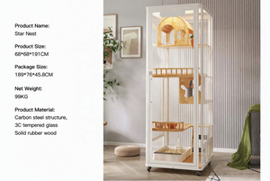 Anti-Escape Mesh Top Wear-Resistant Frame Roll-able <b>House</b> Enclosure Steel Room for Indoor <b>Cats</b> - Product Image 2