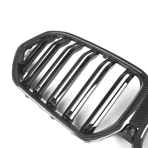 Grille centrale de pare-chocs avant en fibre de carbone sèche à double lamelles pour Bmw 2020 2021 <span class=keywords><strong>2022</strong></span> 2023 X6 G06 X6M Grill - Product Image 5