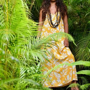 ชุดเดรสทรงสลิปคอวีลายฮาวายฤดูร้อนคุณภาพสูงใหม่ ผ้าเรยอนสั่งทำพิเศษ ดีไซน์หรูหรา - Product Image 2