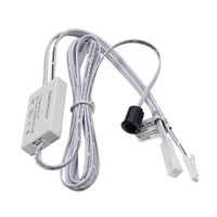 Kontrol Pintu Kecil Hitam Abu-abu 12V 24V/DC Identifikasi Otomatis LED Kabinet Furnitur Pencahayaan Sakelar Sensor Dapat Dilepas