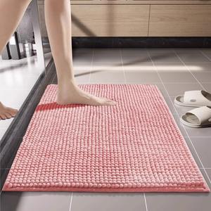 Bathroom Rugs Mat 30x20 Extra Soft Absorbent Chenille Washable Quick Dry Stain Resistant Non-Slip Latex Backing Grey Home Decor - Product Image 3