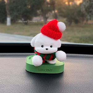 เครื่องกระจายกลิ่นรูปสุนัขน่ารัก สีฟ้า ขนาดเล็ก ไม่ต้องใช้ไฟฟ้า ของตกแต่งแผงหน้าปัดรถยนต์ กลิ่นหอมธรรมชาติ - Product Image 1